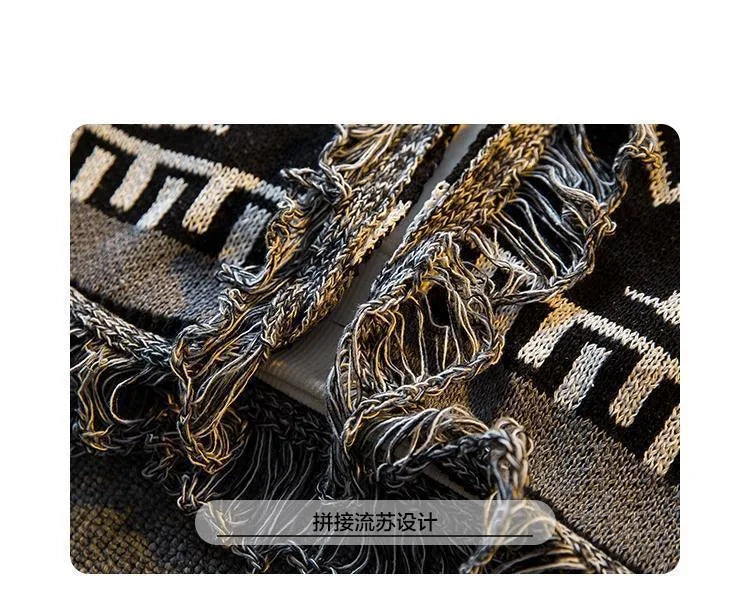 Autumn/winter New Fashion Thicken Warm Knitted Sweater Men's Casual Loose Sports Retro Plus Size High Quality Cardigan Sweater