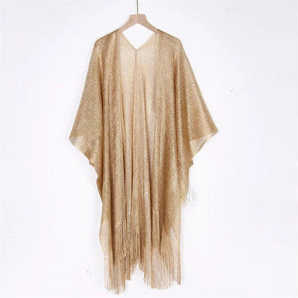 Nappa Oro Bikini Cover Up Abito da spiaggia sexy Tuniche per le donne Beachwear Nuova estate Vedere attraverso il costume da bagno Cover-up Caftano platinumshop