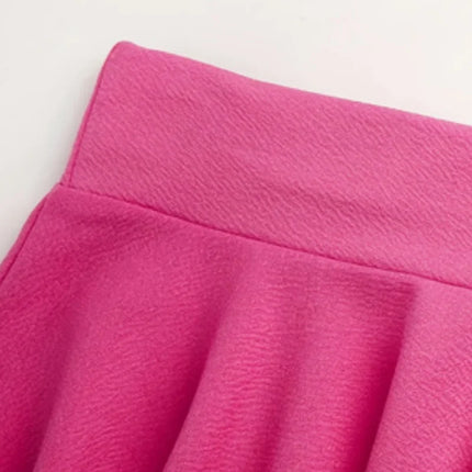 Gonna corta elegante da donna in tinta unita alla moda