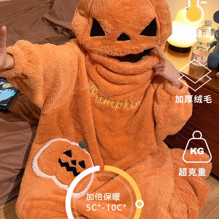 Cartoon Animal One‑Piece Pajamas Soft Coral Fleece Plush Jumpsuit Warm Loungewear For Home Sleepwear Theme Party Costume