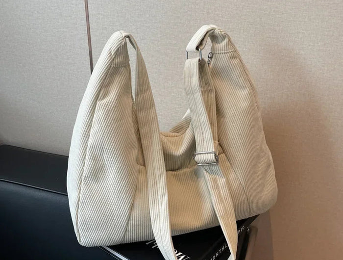 New Large Capacity Casual Crossbody Bag Simple Artistic Commuter Student Single Shoulder Bag Outdoor Leisure Women's Tote Bag PlatiNum