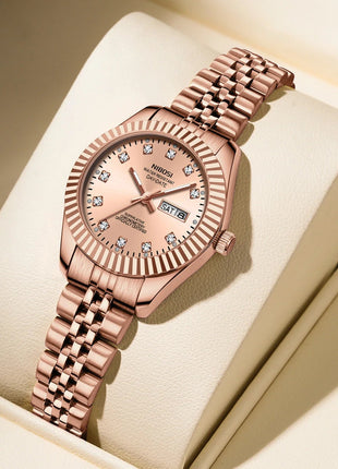 NIBOSI Orologi da donna con diamanti Orologio da donna casual di moda di lusso delle migliori marche Orologio da donna con data settimanale automatica impermeabile Reloj platinumshop