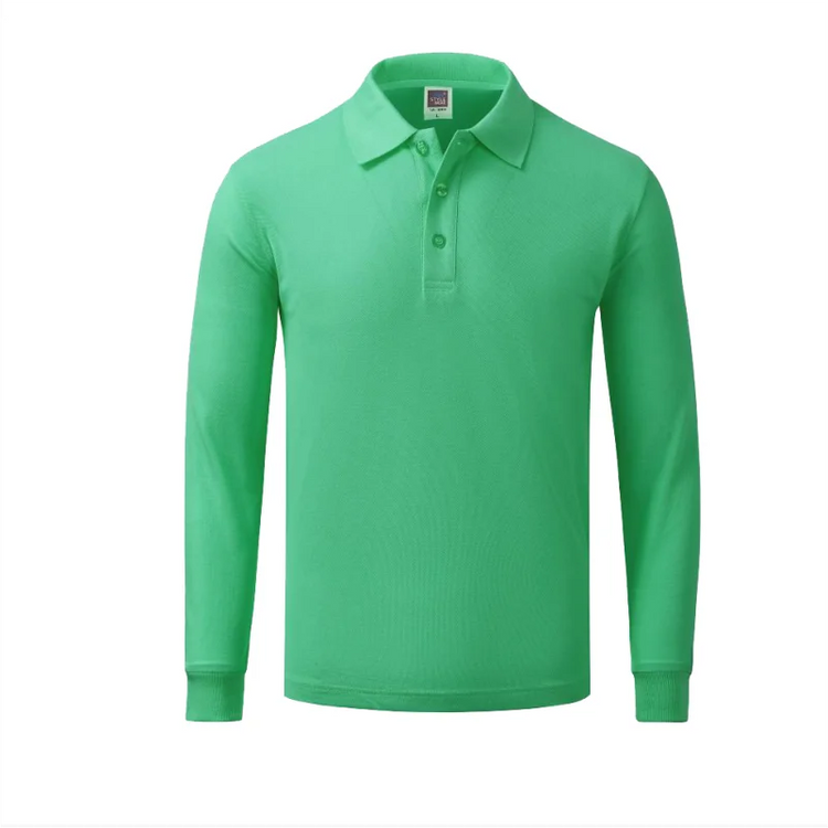 Polo a maniche lunghe in cotone traspirante Personal Company Group Design Logo personalizzato stampa ricamo Casual uomo e donna top