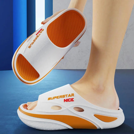 Ciabatte estive da uomo, nuove di tendenza, con fondo spesso, antiscivolo, resistenti all'usura, per interni ed esterni, bagno e casa.
