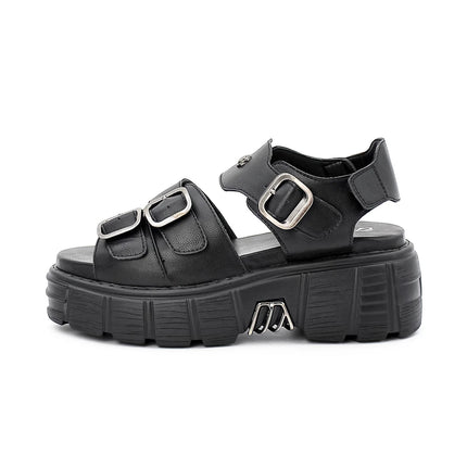 U-DOUBLE 2026 Women's Platform Punk Style Sandals Summer Women's Clip Toe Roman High Heel Slippers