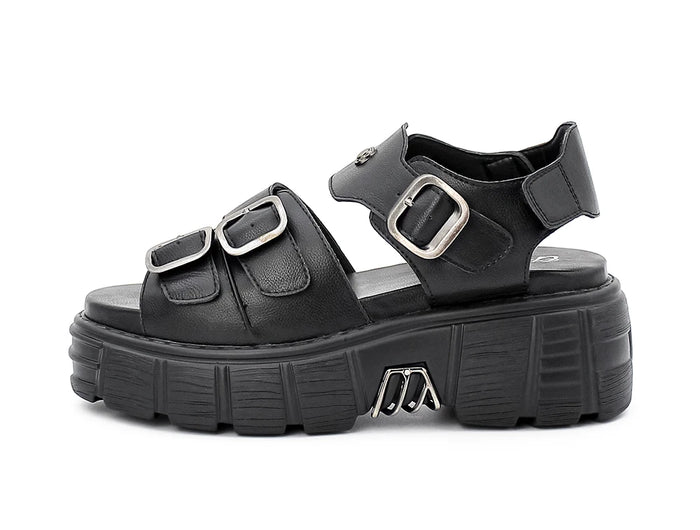 U-DOUBLE 2026 Women's Platform Punk Style Sandals Summer Women's Clip Toe Roman High Heel Slippers