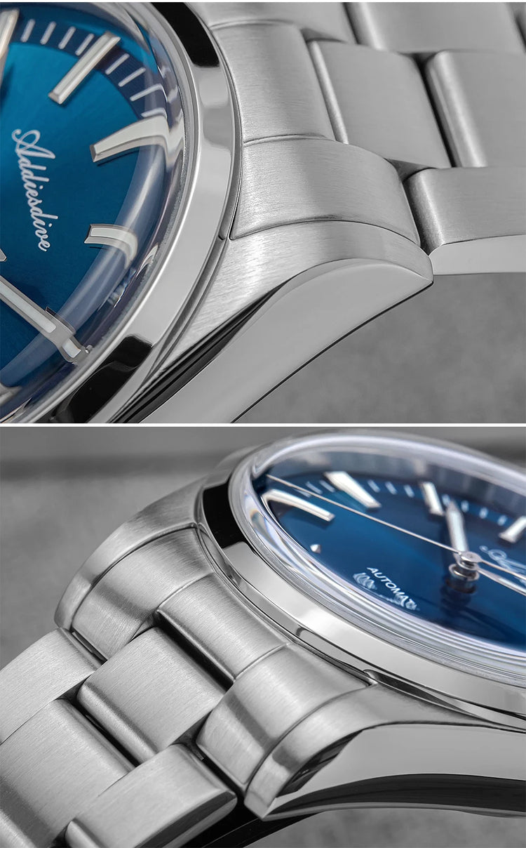ADDIESDIVE Men's Automatic Mechanical Watch 316L Stainless Steel Luminous with Calendar 100M Waterproof Men's Wristwatch