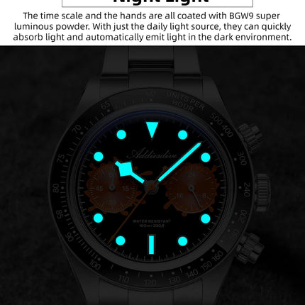 ADDIESDIVE 2026 New Luxury Quartz Watch K1 Bubble Mirror Glass100M Waterproof Ceramic Bezel Super Luminous Stainless Steel Watch