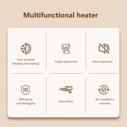 360° Rotation Winter Fast Car Heater 12V/24V Car Heater Fan Large Blowing Area Adjustable Wind Speed Windshield Defogging 2026