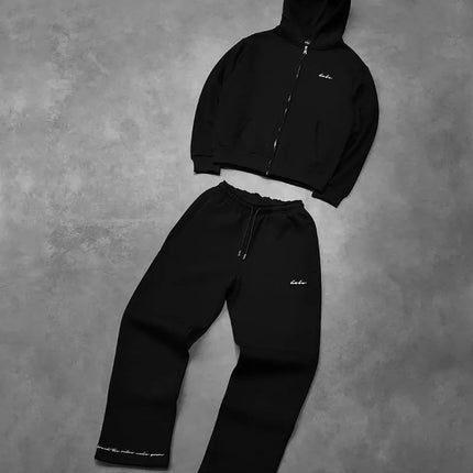 Y2k Men Clothing set Street retro Gothic tracksuit Harajuku Trend Hip Hop personality pattern embroidery oversized tracksuit PlatiNum