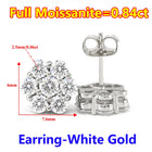 Moissanite Stud Earrings for Women Luxury Women Full Moissanite Stud Earrings Flower D Color Women's Moissanite Set Jewerly PlatiNum
