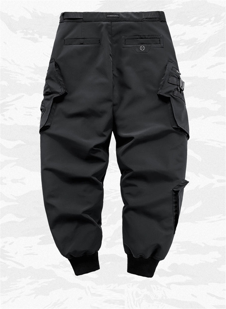 2024 Winter Warm Tactical Pants Men Fashion Functional Multi Pockets Cargo Trousers Hip Hop Streetwear Joggers Pant Techwear