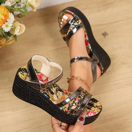 Women's Wedge Sandals 2026 New Summer Collection High-Quality Designer Shoes Casual Outdoor Platform Sandals for Women
