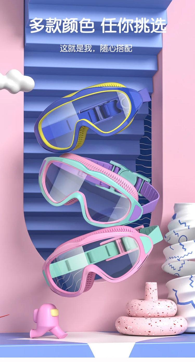 Occhialini da nuoto per bambini Caps ragazzi ragazze occhiali da immersione professionali occhiali impermeabili antiappannamento Big Box