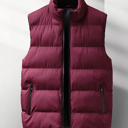 2026 Men's Lightweight Down Jacket - Windproof Sleeveless Winter Casual Coat - Thick and Warm Waist Cover - Street Style