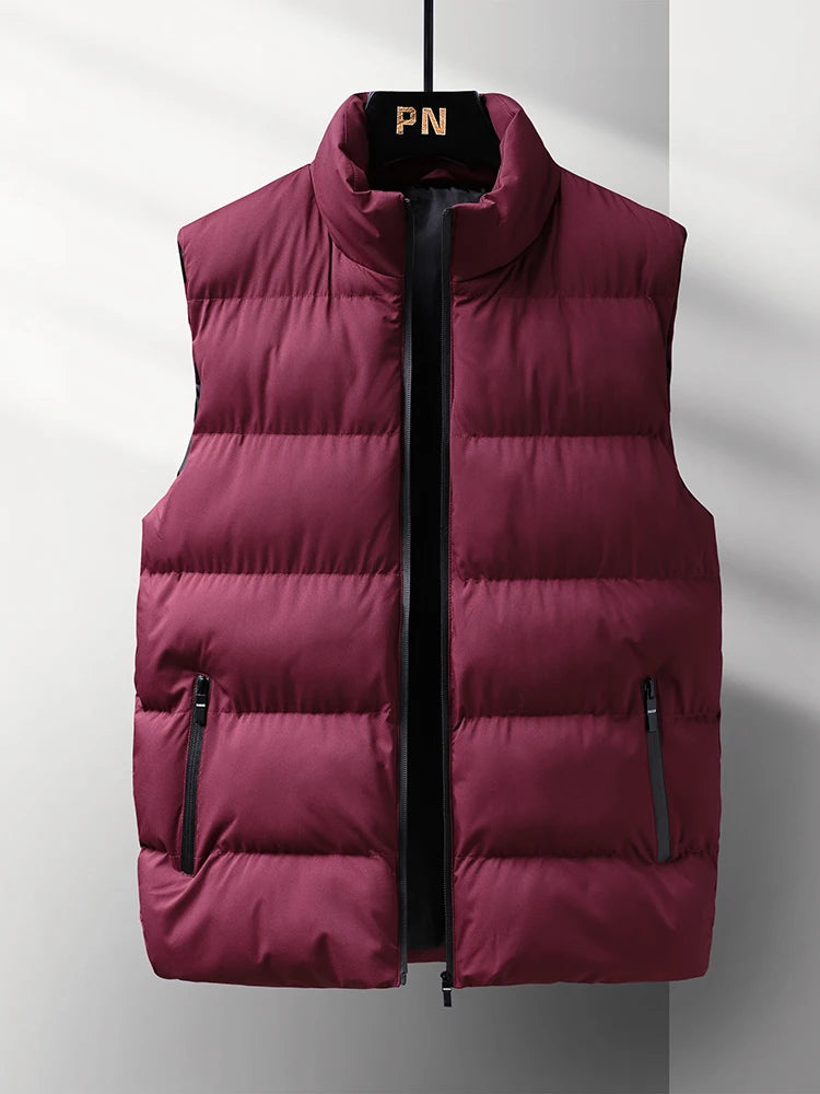 2026 Men's Lightweight Down Jacket - Windproof Sleeveless Winter Casual Coat - Thick and Warm Waist Cover - Street Style