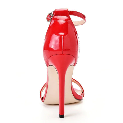 2026 spring Fashion Large Size 11cm Woman Sexy Dance Shoes Sandals Women Shoe Summer High Heels Stiletto Elegant Party Shoe PlatiNum