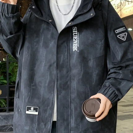 Fashion 2026 Spring Autumn Men's Casual Hooded Jackets Streetwear Windproof Coats Youth Outdoor Plus Size 4XL Hoody Top Clothing