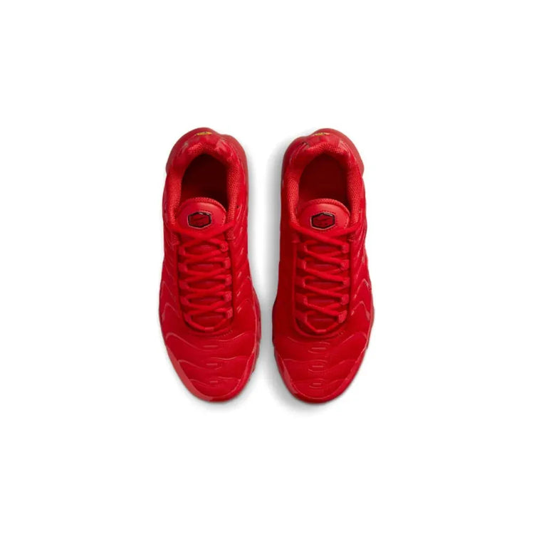 Nike Air Max Plus TN GS Unisex Sneakers Bright Red Low Top Cushion Wear-resistant Breathable Running Shoes DM8877-600
