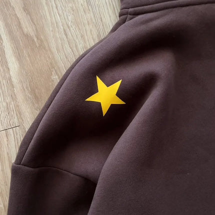 Jojo Bizarre Adventure Star Design Hoodies Women Men Zip Anime Hoodie Harajuku Streetwear Sweatshirt Y2k Men Clothing