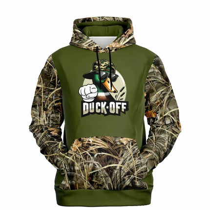 Outdoor Camouflage Hunting Men's Hooded Shirt Autumn Winter Sweatshirts Funny Cartoon Duck 3D Print Clothing Oversized Hoodie