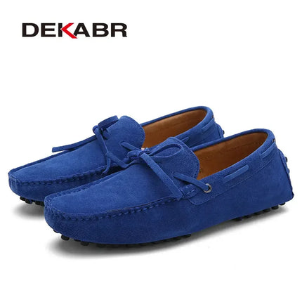 Dekbr Casual uomo scarpe in vera pelle estate traspirante verde mocassini da uomo scarpe in pelle Sapato Masculino Zapatos Hombre