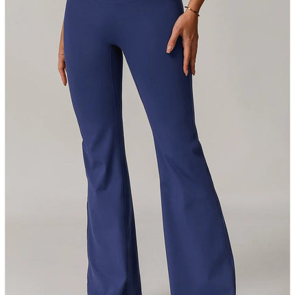 High Waist Wide Leg Pants Leggings Women Tights Fitness Bell-bottoms Yoga Elastic Leggings Push Up Gym Workout Flared Pants PlatiNum