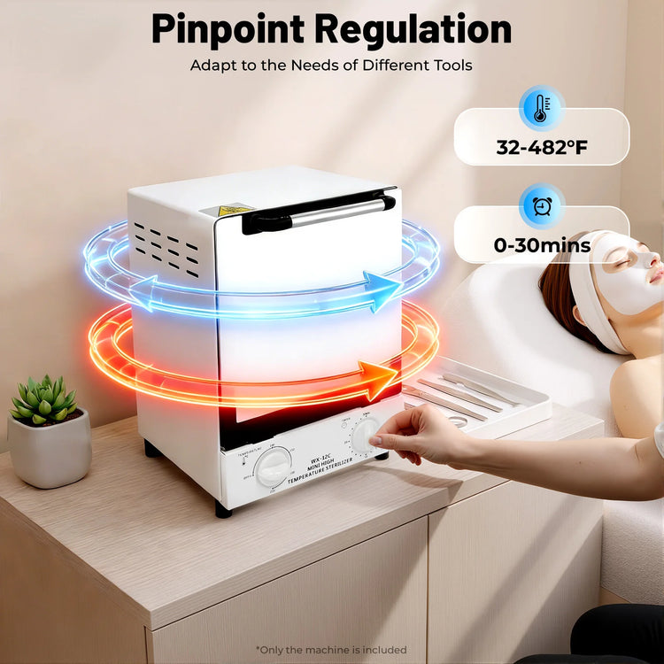 1000W Metal Tool Sterilizer Nail Tool Cleaning Sterilizer Cabinet High Temperature Cleaning Box Dry Heat Sterilizer