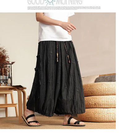 Primavera 2026 Nuovi Pantaloni Larghi da Uomo Vintage Casual Jogging, Pantaloni Harem Larghi Traspiranti da Uomo, Taglie Forti 8XL