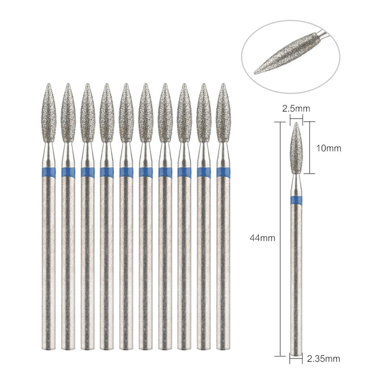 10Pcs Diamond Milling Cutter For Manicure Electric Nail Drill Bits Accessory Pedicure Machine Nail File Gel Remover Tool uñas Accesorios Y Herramientas
