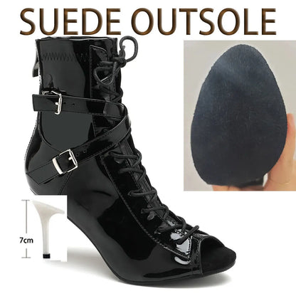 Sgesvier High Women Sandals Thin Heels Soft Stilettos Jazz Dance Female Shoes Sole Customizable Latin Dancing Sexy Plus Size 46