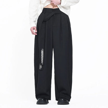 Pantaloni da uomo in stile giapponese con stampa Ukiyo-e, pantaloni comodi e alla moda, pantaloni larghi da uomo, pantaloni casual a gamba dritta da uomo