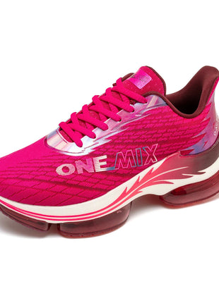 Scarpe da corsa da uomo ONEMIX rimbalzo ammortizzante scarpe sportive da corsa all'aperto traspiranti scarpe da ginnastica da uomo con aumento dell'altezza 6-7cm PlatiNum