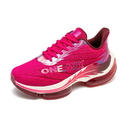 Scarpe da corsa da uomo ONEMIX rimbalzo ammortizzante scarpe sportive da corsa all'aperto traspiranti scarpe da ginnastica da uomo con aumento dell'altezza 6-7cm PlatiNum