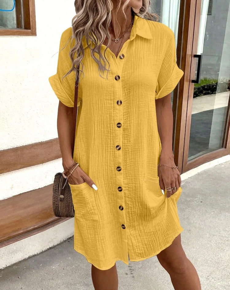 Abito da donna a maniche lunghe con scollo a v stampato in lino di cotone retrò artistico stile eleg