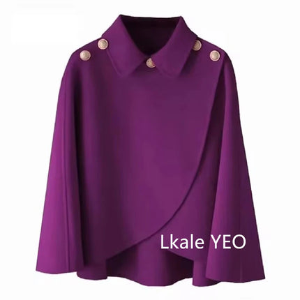 Women's Woolen Shaw Coat 2025 Autumn Winter Korean Version Short Ladies Jacket Temperament Elegant Femme Woolen Outerwear