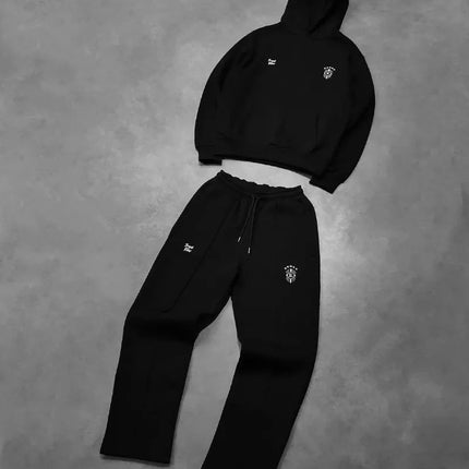 Y2k Men Clothing set Street retro Gothic tracksuit Harajuku Trend Hip Hop personality pattern embroidery oversized tracksuit PlatiNum