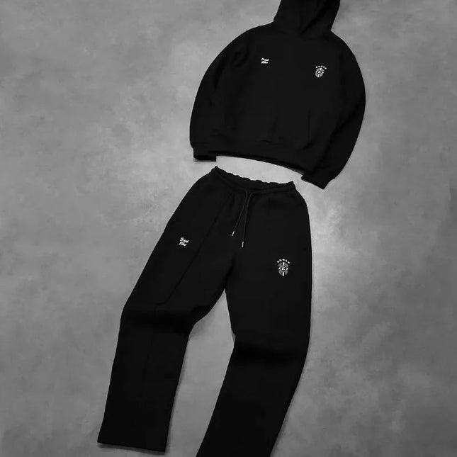 Y2k Men Clothing set Street retro Gothic tracksuit Harajuku Trend Hip Hop personality pattern embroidery oversized tracksuit PlatiNum