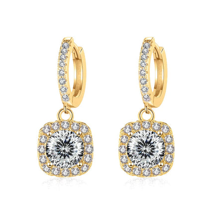 JoyceJelly 1ct GRA Certified Moissanite Earrings For Women 18 Color VVS D Solid Sterling Silver 925 Plated 18K Gold Fine Jewelry PlatiNum