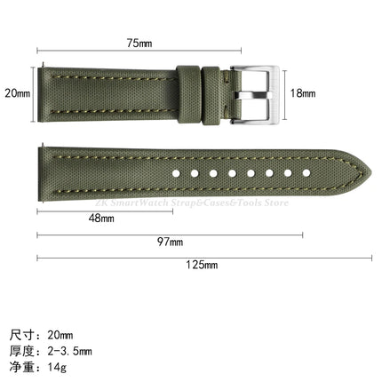 Cinturino per orologio in tela di nylon 18/19/20/21/22mm per Omega per Blancpain Sailcloth cinturino impermeabile cinturino da polso in pelle a sgancio rapido