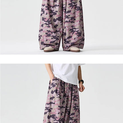 Pantaloni cargo mimetici uomo pantaloni Harem casual oversize da strada uomo pantaloni larghi Harajuku per sport all'aria aperta pantaloni a gamba larga da uomo streetwear