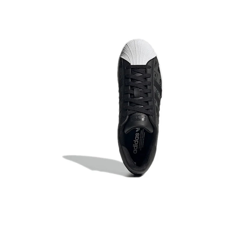 Adidas Originals SUPERSTAR Skateboard Shoes Unisex Low Top Carbon Black/White GX8412