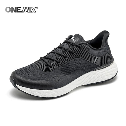 ONEMIX Scarpe da corsa nere per uomo Outdoor Donna Sneakers sportive Casual Scarpe da passeggio Viaggi Trekking Calzature da jogging PlatiNum