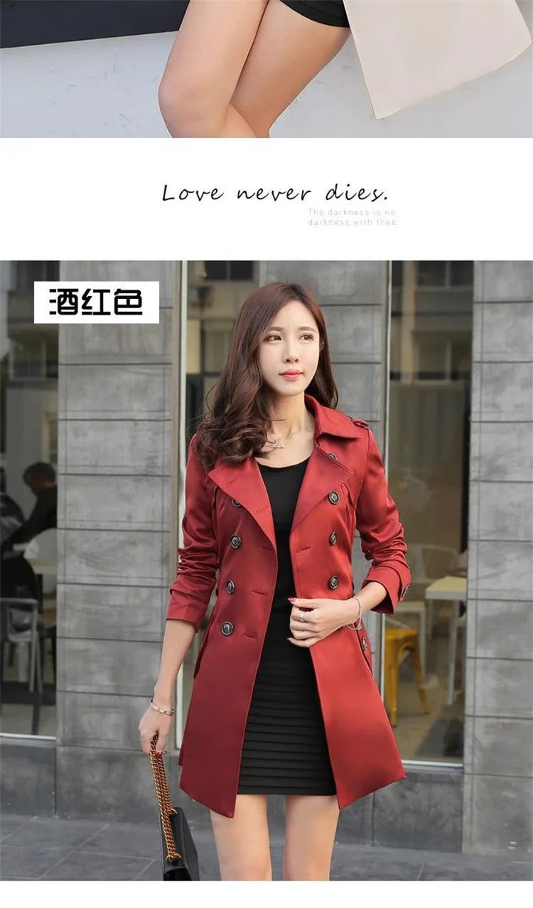 Xiaoxiangfeng Jacket Women2026Spring Autumn Winter New Fashion Windbreaker British Style Long Trench Coat Loose Female Outerwear
