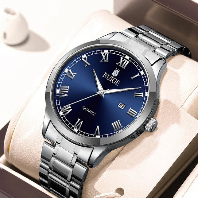 RUIGE Fashion orologio da uomo scala romana orologio da uomo minimalista famoso Night Glow orologio alla moda impermeabile platinumshop