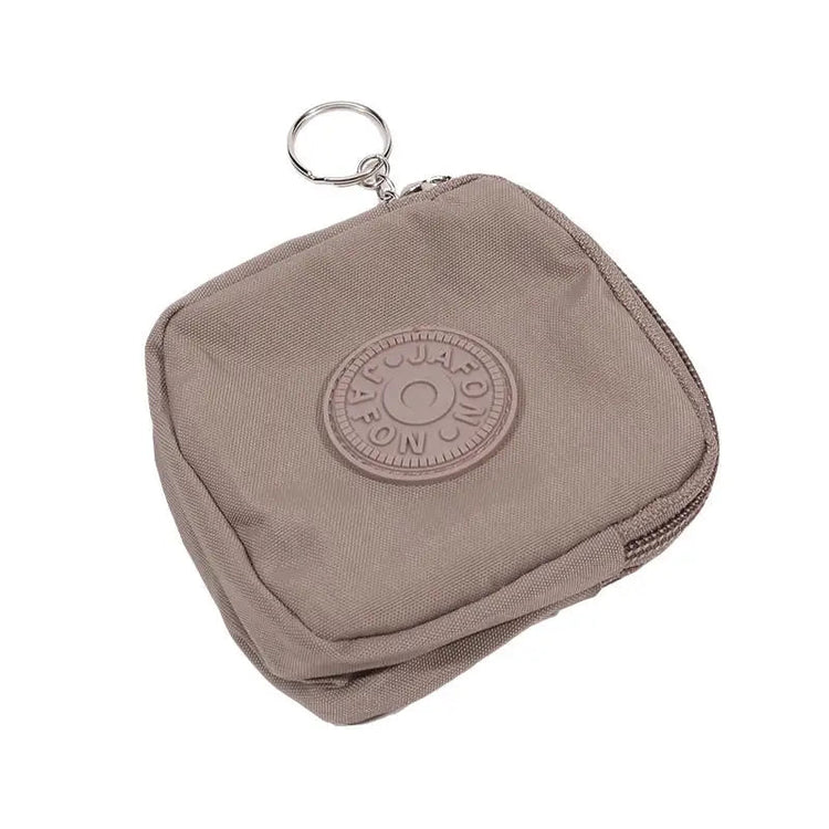 Mini Nylon Waterproof Coin Purses Key Bag Wallets Portable Square Small Card Holder Zipper Zero Wallets Card Bags Headphone Bags PlatiNum