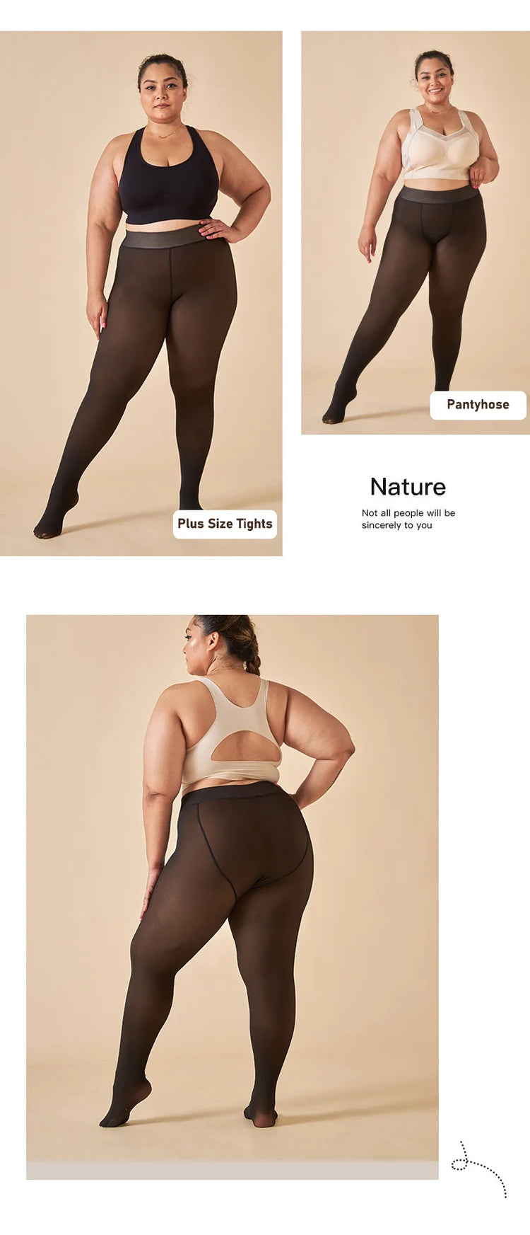 Calze termiche Donna Collant foderato in pile Caldo inverno Vita alta Collant nero traslucido sexy Collant legging termico Donna