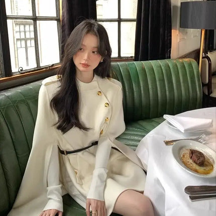 2026 New Style Women's Wool Coats Capes Autumn/Winter Princess Style Wool Cloak Woman
