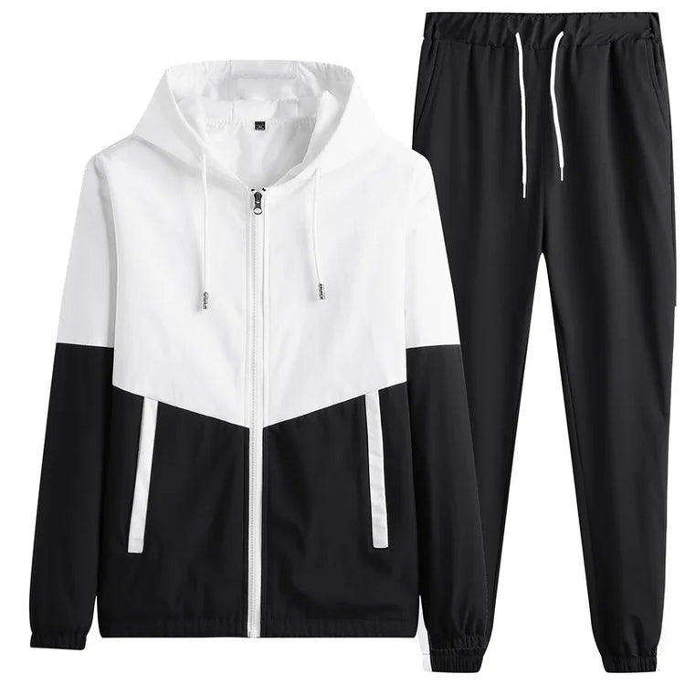 M-6XL-New-Men's-Sportswear-Set-from-Japan-South-Korea-Autumn-Casual-Wear-Men's-Hooded-Jacket-Leg-Tied-Pants-Trendy-Casual-Suit
