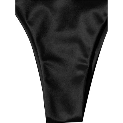 Sexy 13 colori Halter Satin Bikini brasiliano Donna Costumi da bagno Costume da bagno femminile Bikini a due pezzi Bagnante Costume da bagno Swim V4966 platinumshop